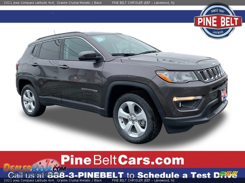 2021 Jeep Compass Latitude 4x4 Granite Crystal Metallic / Black Photo #1