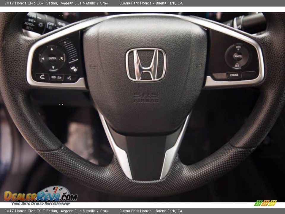 2017 Honda Civic EX-T Sedan Aegean Blue Metallic / Gray Photo #13