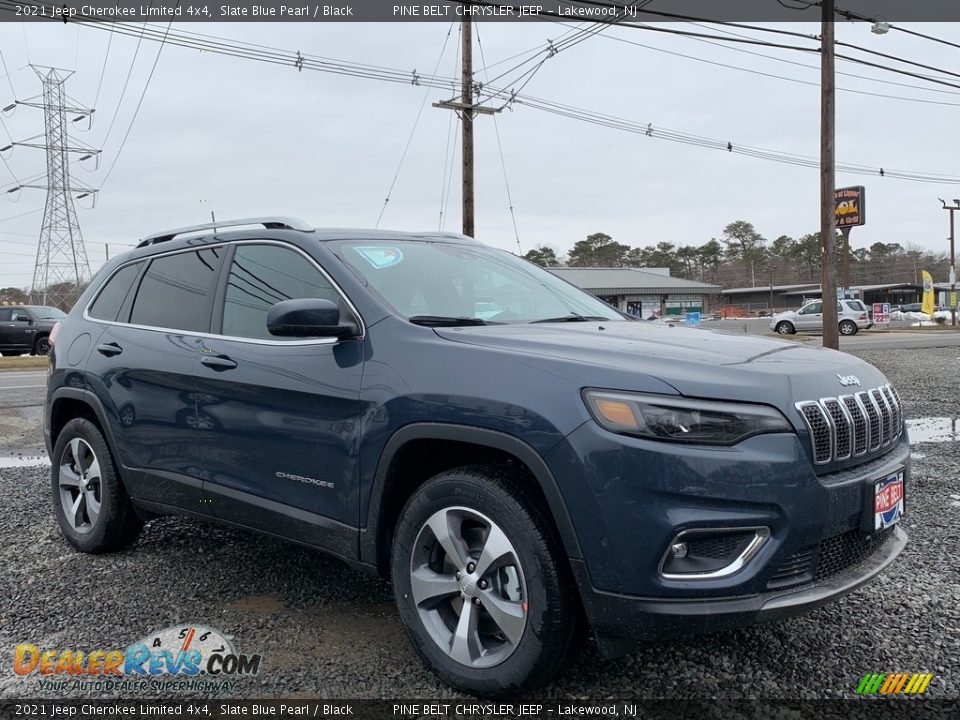 2021 Jeep Cherokee Limited 4x4 Slate Blue Pearl / Black Photo #1