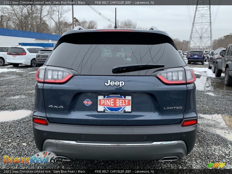 2021 Jeep Cherokee Limited 4x4 Slate Blue Pearl / Black Photo #7