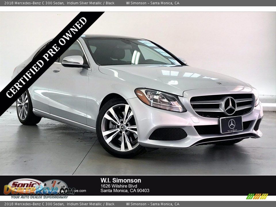 2018 Mercedes-Benz C 300 Sedan Iridium Silver Metallic / Black Photo #1