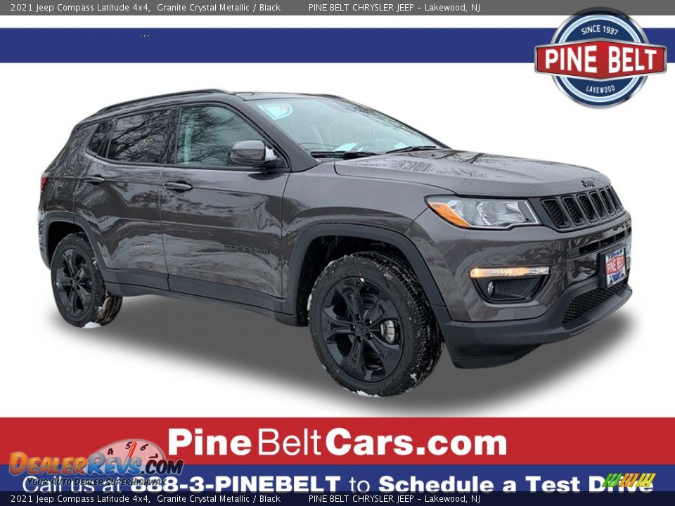 2021 Jeep Compass Latitude 4x4 Granite Crystal Metallic / Black Photo #1