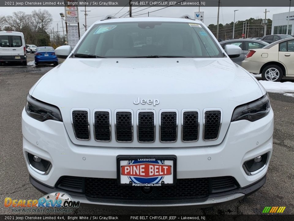 2021 Jeep Cherokee Limited 4x4 Bright White / Ski Gray/Black Photo #3