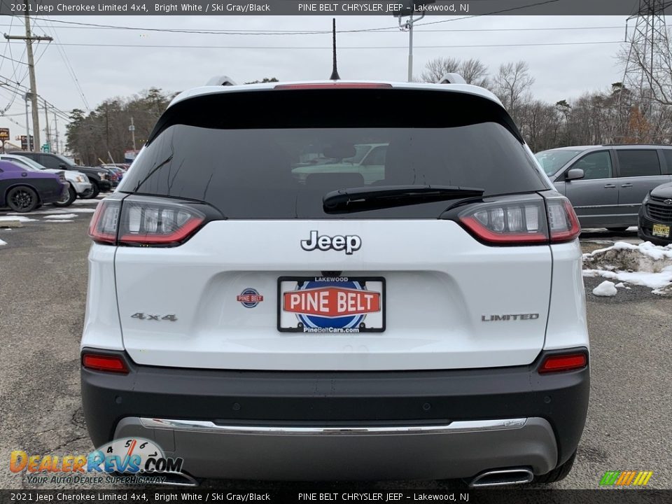 2021 Jeep Cherokee Limited 4x4 Bright White / Ski Gray/Black Photo #7