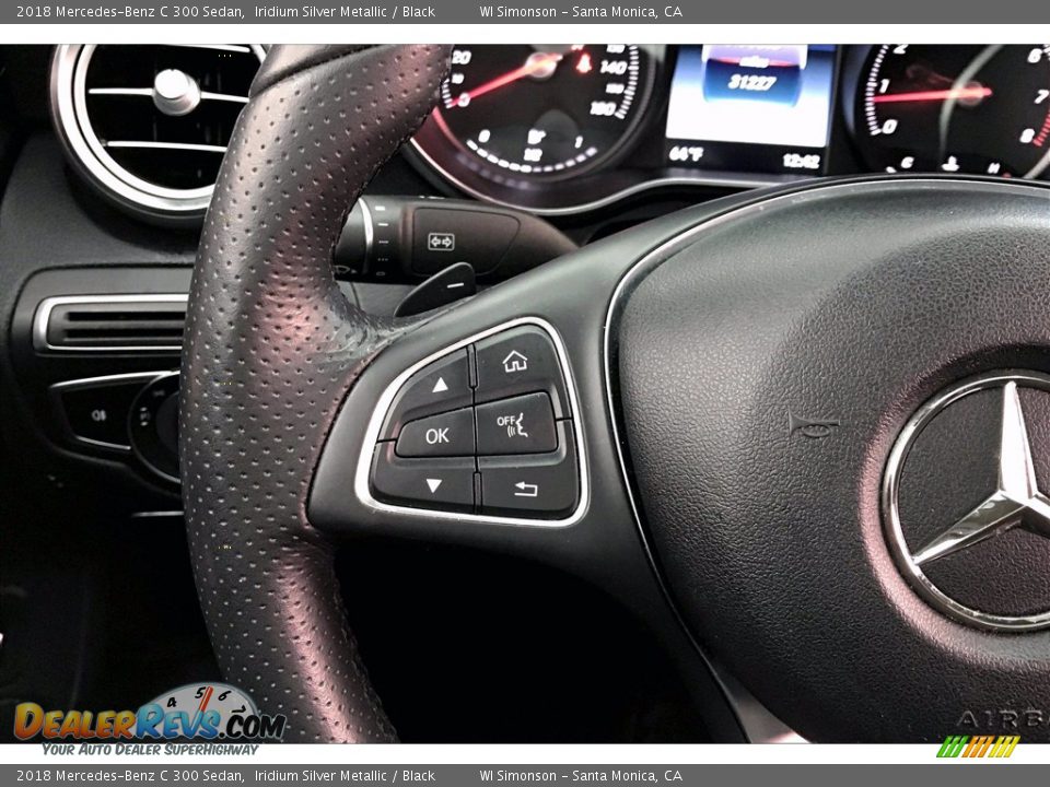 2018 Mercedes-Benz C 300 Sedan Iridium Silver Metallic / Black Photo #21