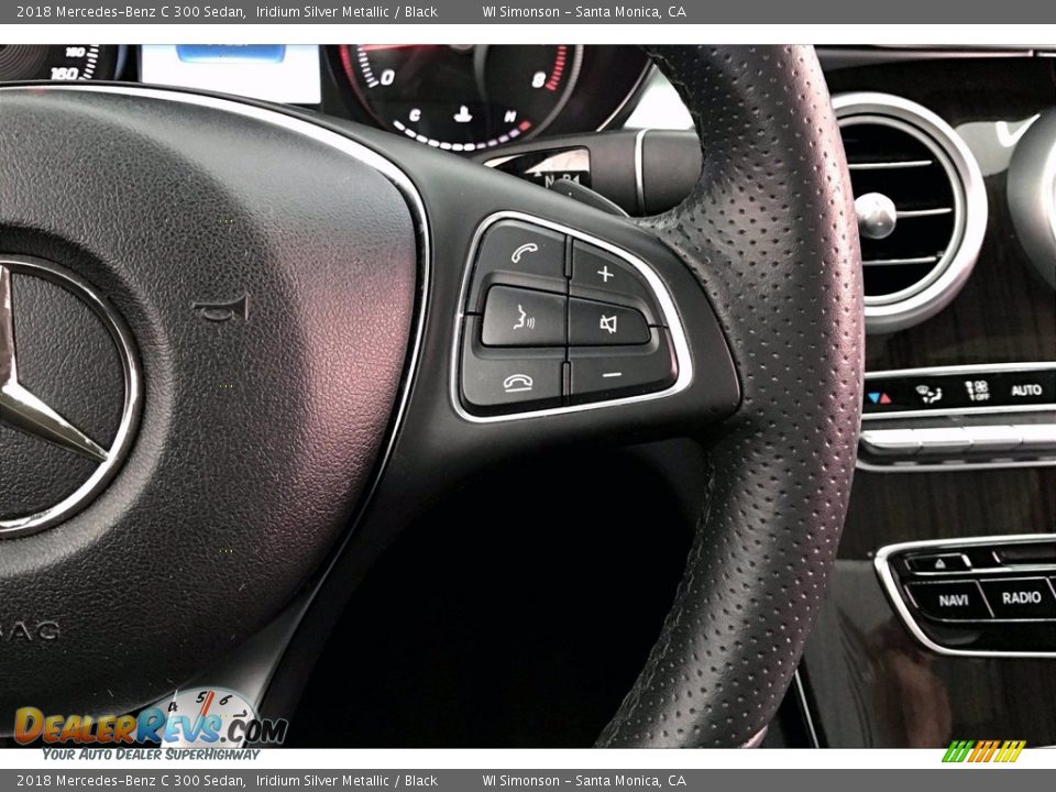 2018 Mercedes-Benz C 300 Sedan Iridium Silver Metallic / Black Photo #22