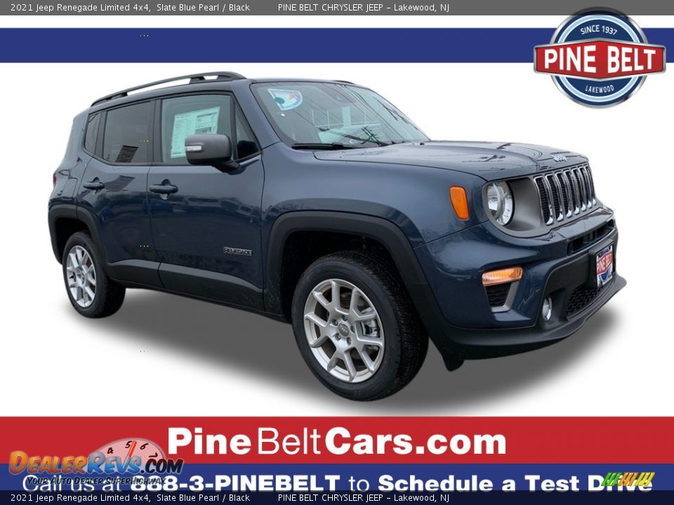 2021 Jeep Renegade Limited 4x4 Slate Blue Pearl / Black Photo #1