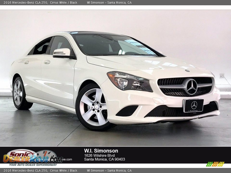 2016 Mercedes-Benz CLA 250 Cirrus White / Black Photo #1