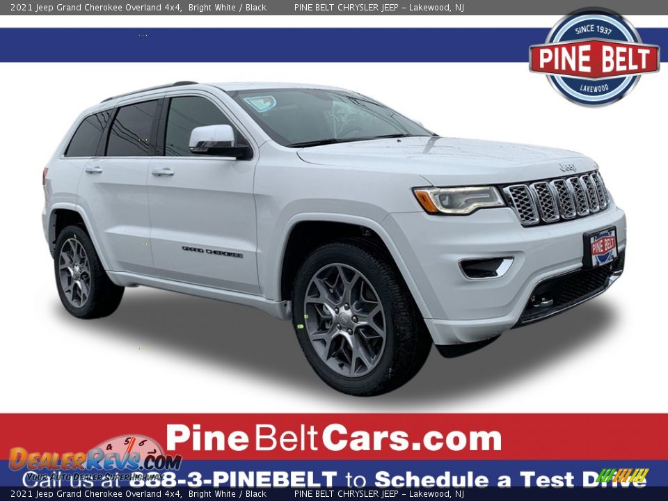 2021 Jeep Grand Cherokee Overland 4x4 Bright White / Black Photo #1