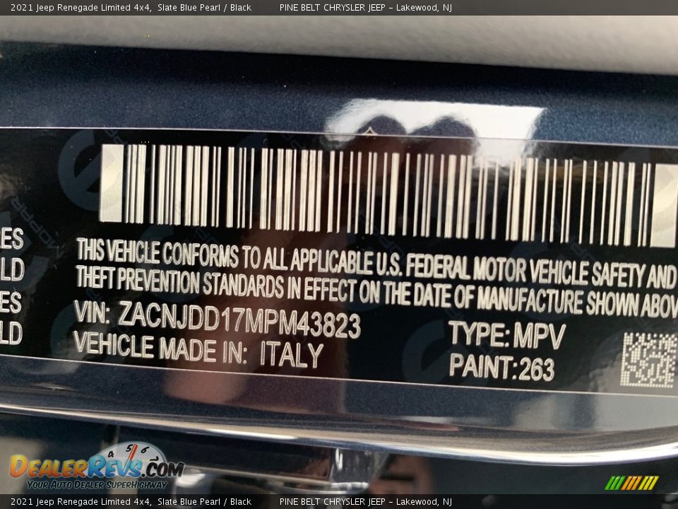 2021 Jeep Renegade Limited 4x4 Slate Blue Pearl / Black Photo #14