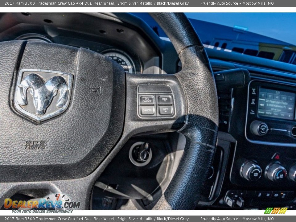 2017 Ram 3500 Tradesman Crew Cab 4x4 Dual Rear Wheel Bright Silver Metallic / Black/Diesel Gray Photo #33