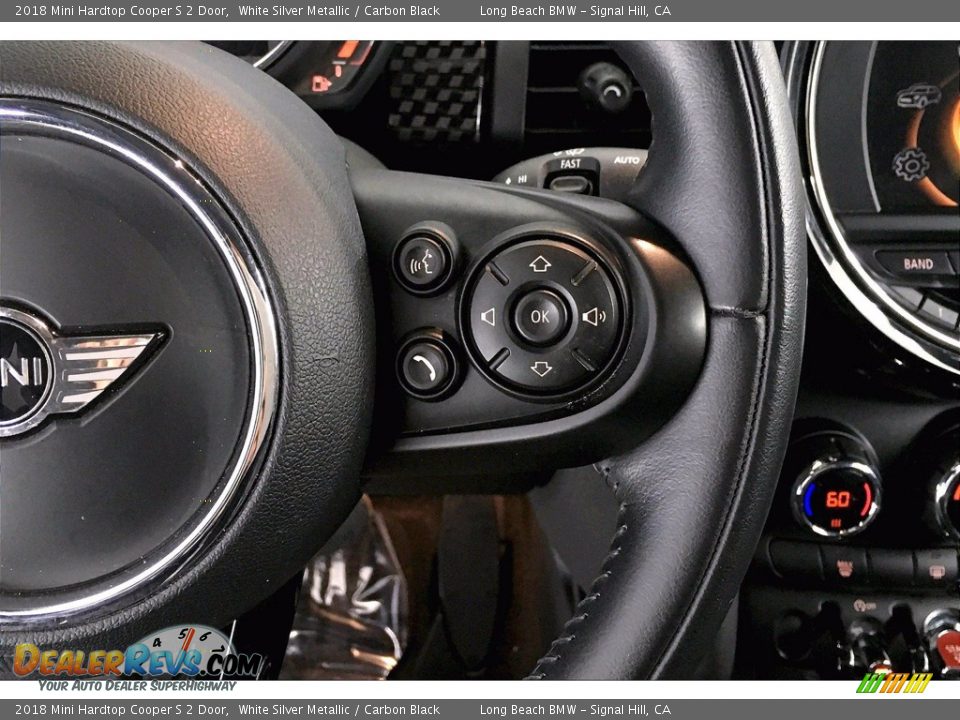 2018 Mini Hardtop Cooper S 2 Door White Silver Metallic / Carbon Black Photo #19