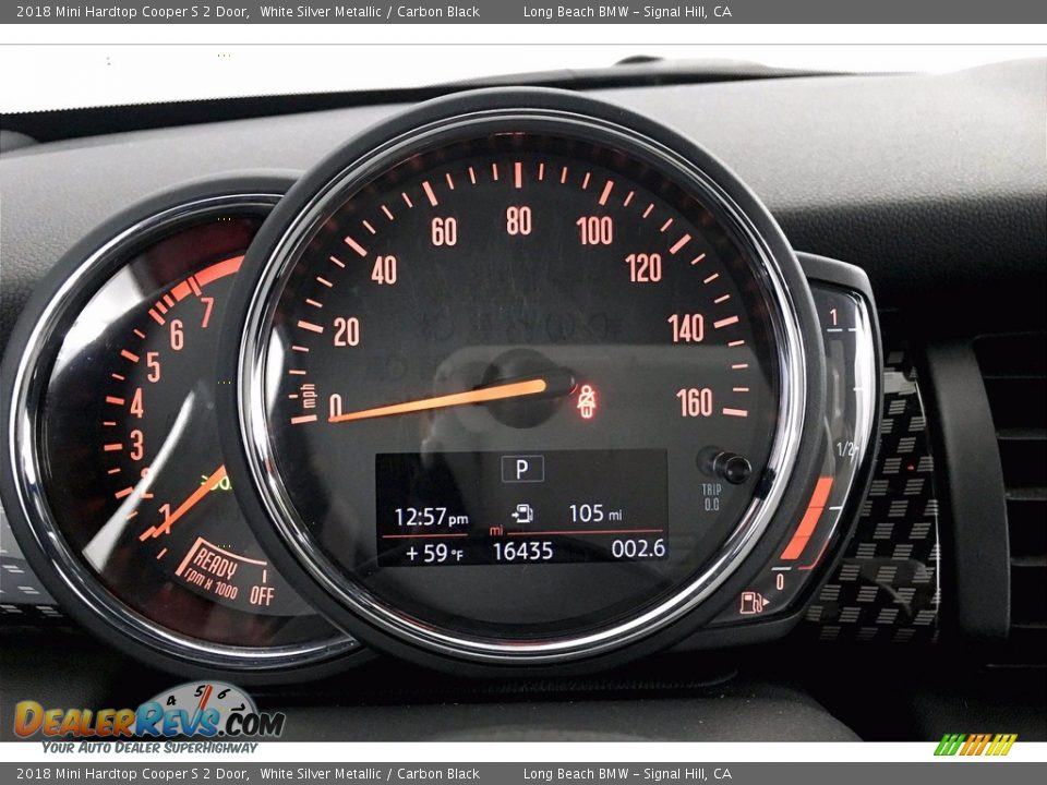 2018 Mini Hardtop Cooper S 2 Door White Silver Metallic / Carbon Black Photo #20