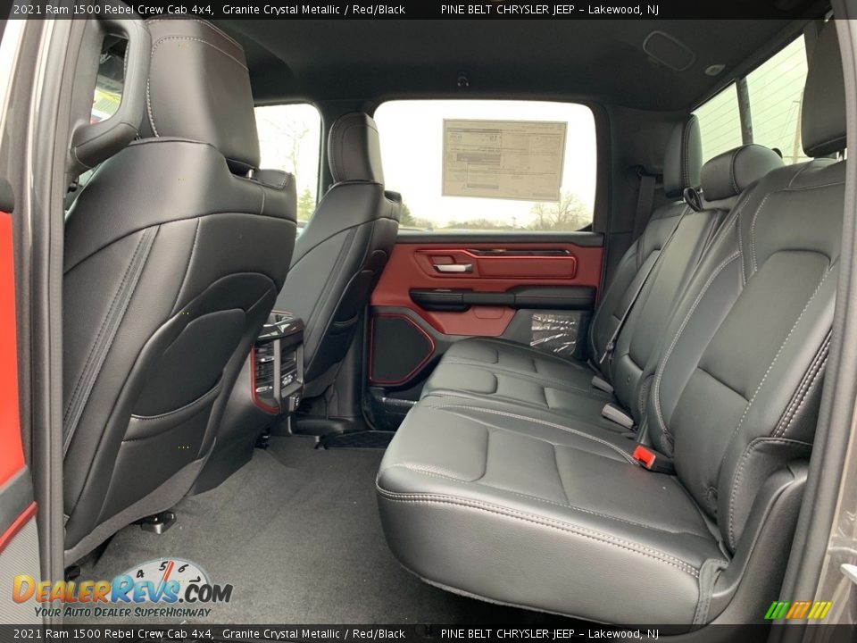 Rear Seat of 2021 Ram 1500 Rebel Crew Cab 4x4 Photo #9