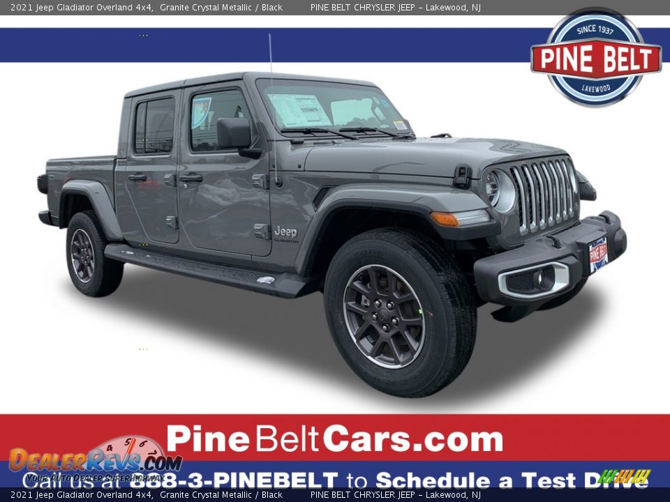 2021 Jeep Gladiator Overland 4x4 Granite Crystal Metallic / Black Photo #1