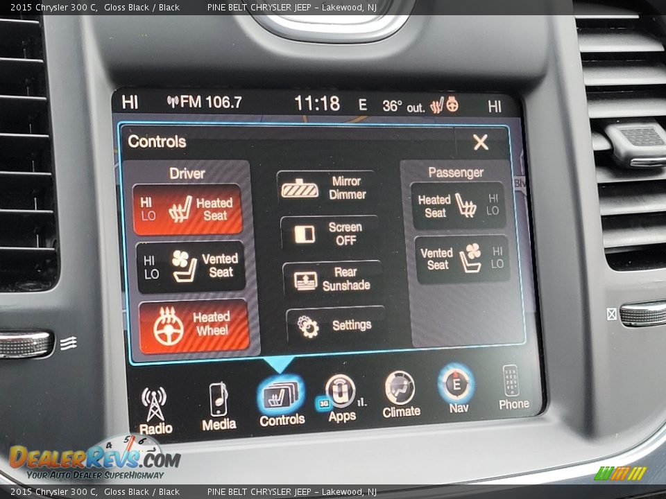 Controls of 2015 Chrysler 300 C Photo #10