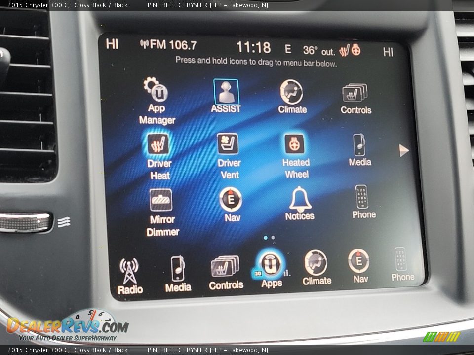 Controls of 2015 Chrysler 300 C Photo #12