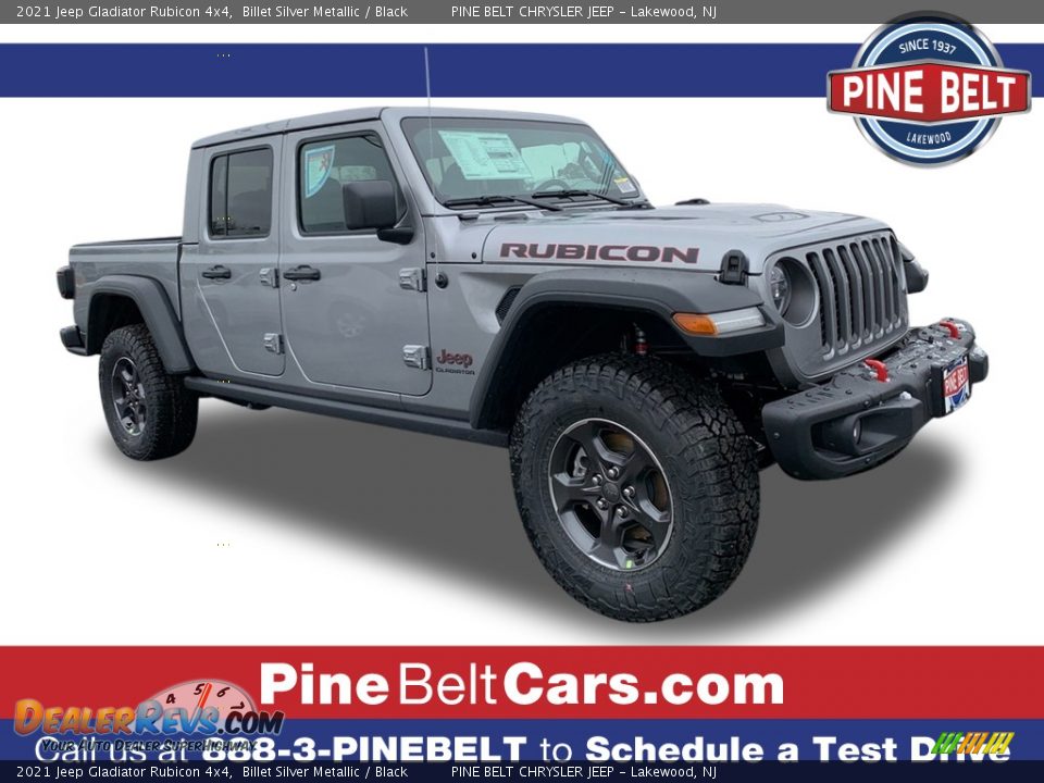 2021 Jeep Gladiator Rubicon 4x4 Billet Silver Metallic / Black Photo #1