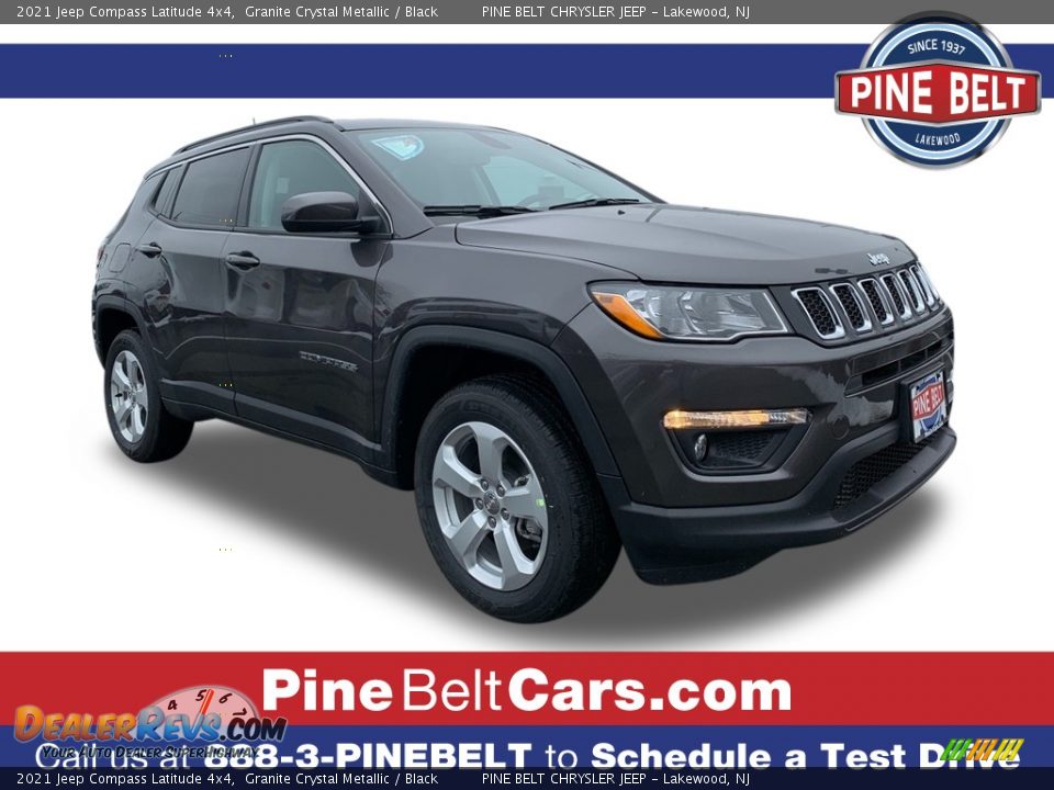 2021 Jeep Compass Latitude 4x4 Granite Crystal Metallic / Black Photo #1