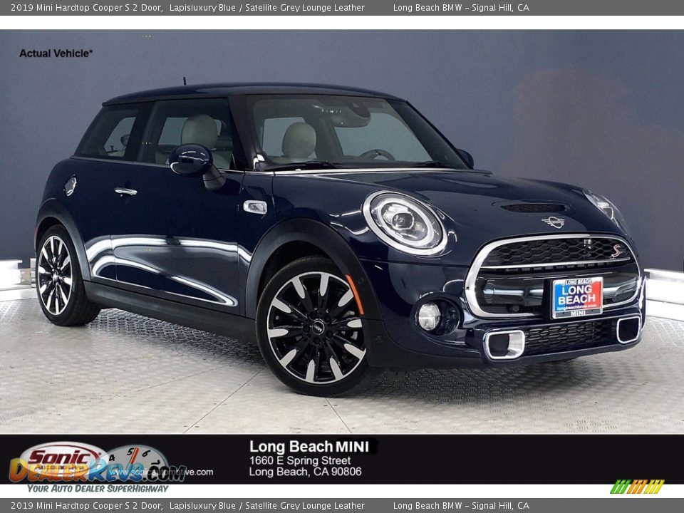 2019 Mini Hardtop Cooper S 2 Door Lapisluxury Blue / Satellite Grey Lounge Leather Photo #1