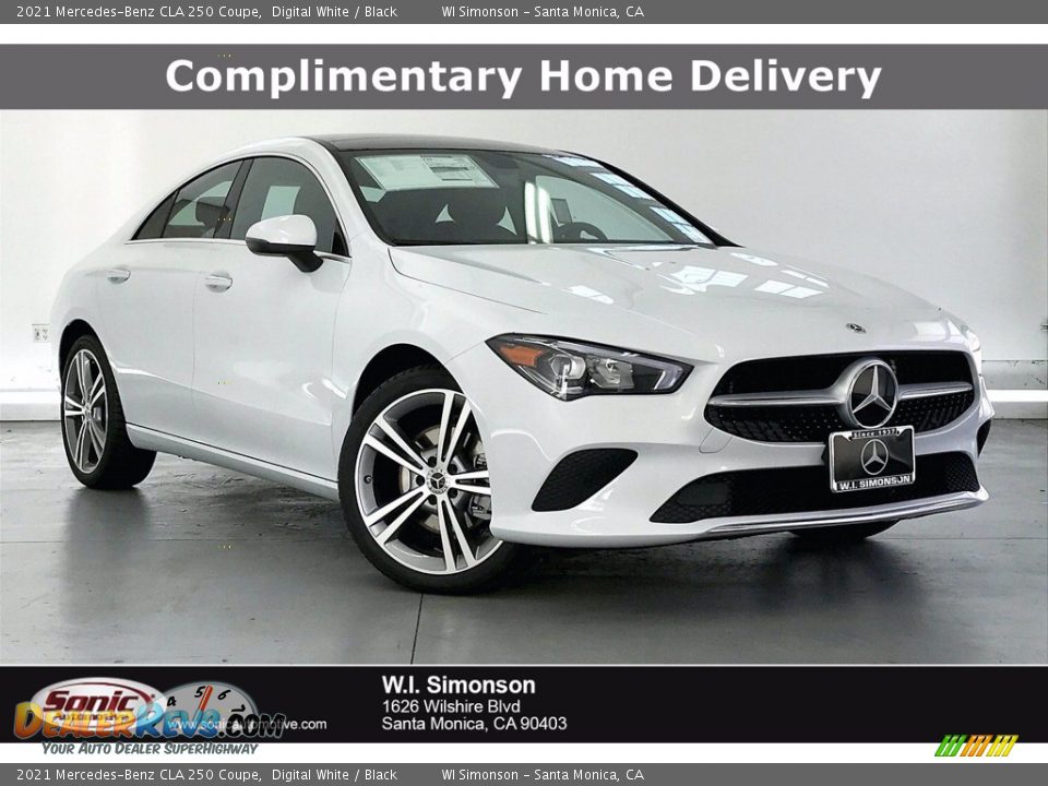 2021 Mercedes-Benz CLA 250 Coupe Digital White / Black Photo #1