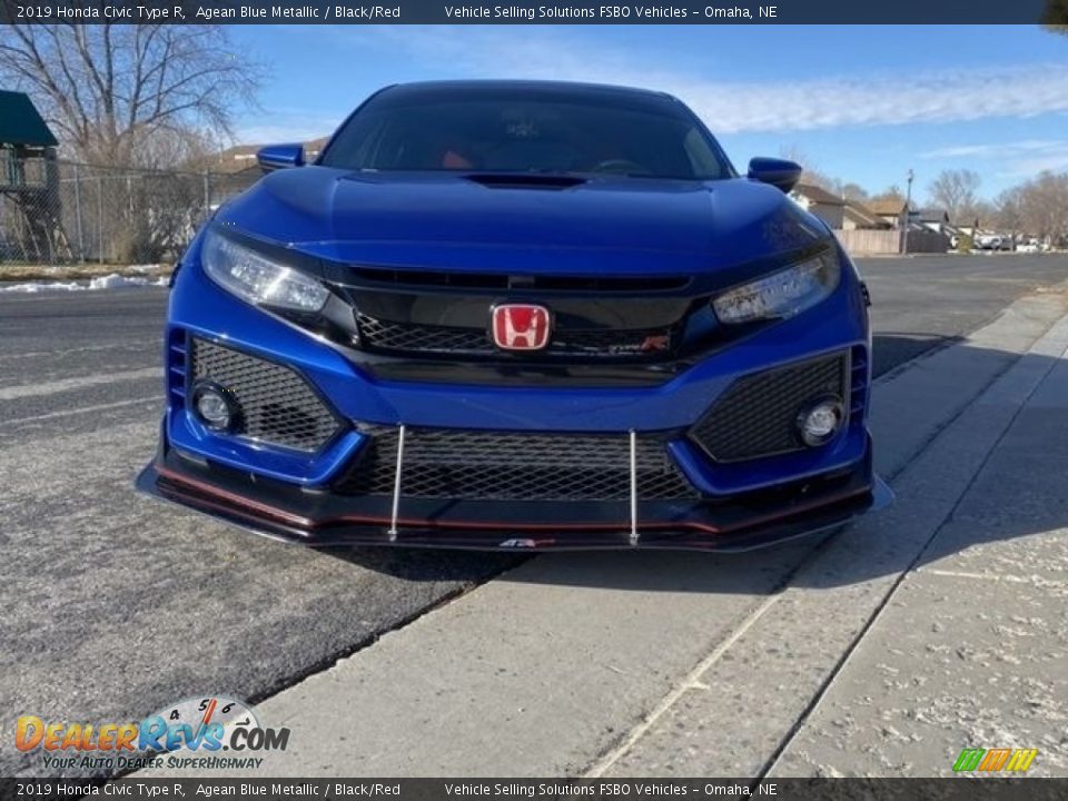 2019 Honda Civic Type R Agean Blue Metallic / Black/Red Photo #2