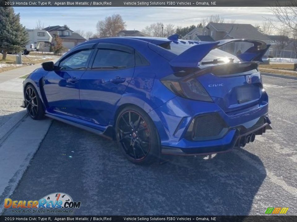 2019 Honda Civic Type R Agean Blue Metallic / Black/Red Photo #4