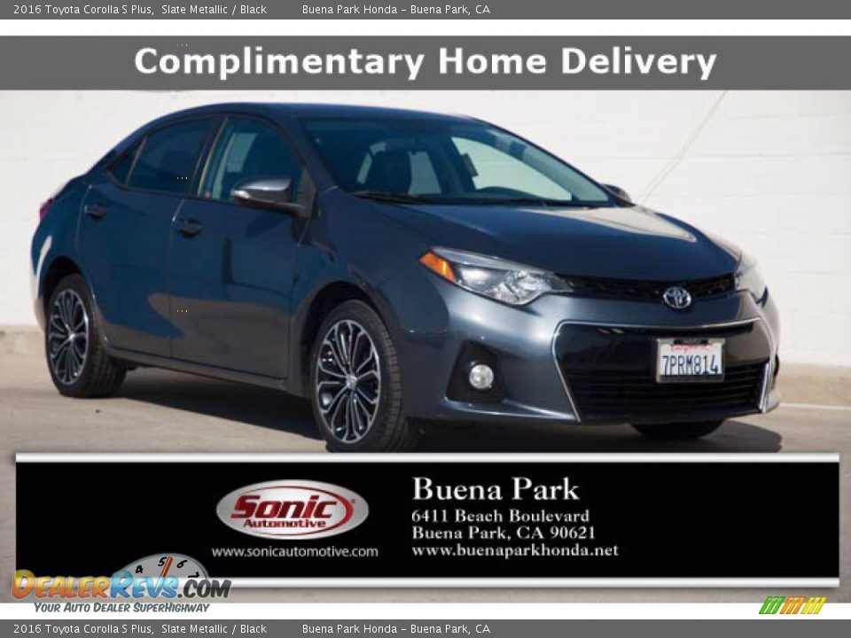 2016 Toyota Corolla S Plus Slate Metallic / Black Photo #1