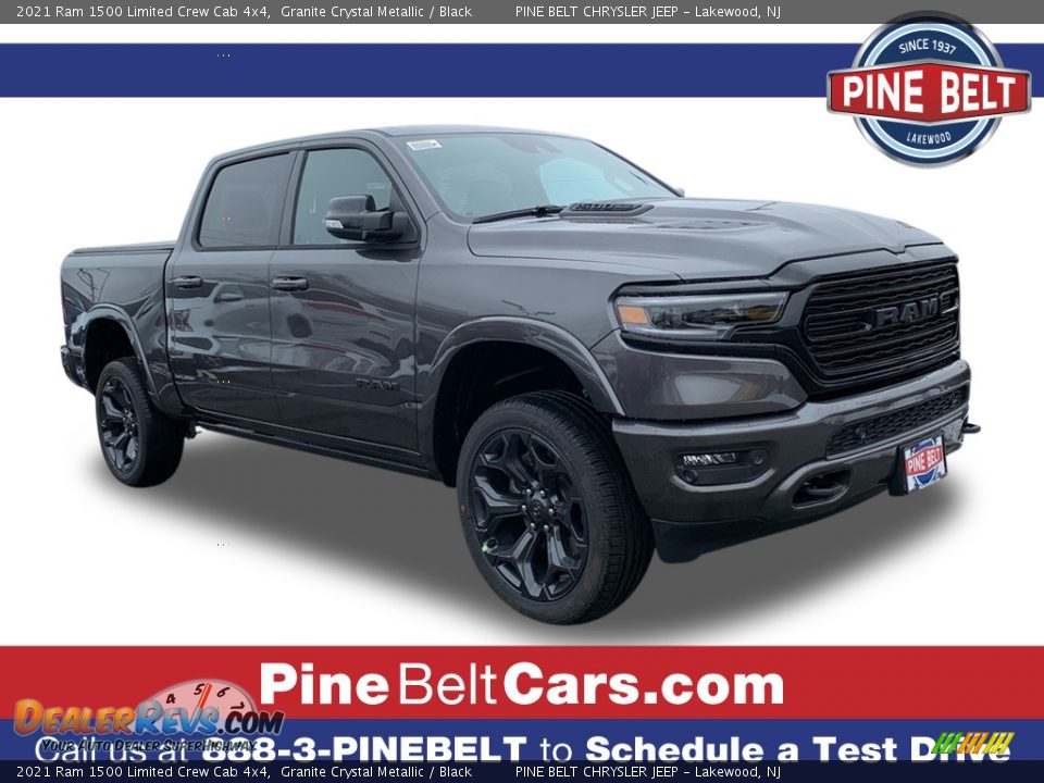 2021 Ram 1500 Limited Crew Cab 4x4 Granite Crystal Metallic / Black Photo #1