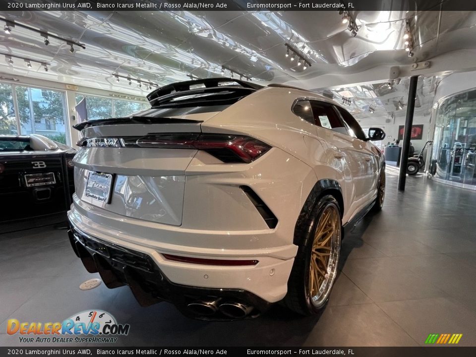 2020 Lamborghini Urus AWD Bianco Icarus Metallic / Rosso Alala/Nero Ade Photo #9