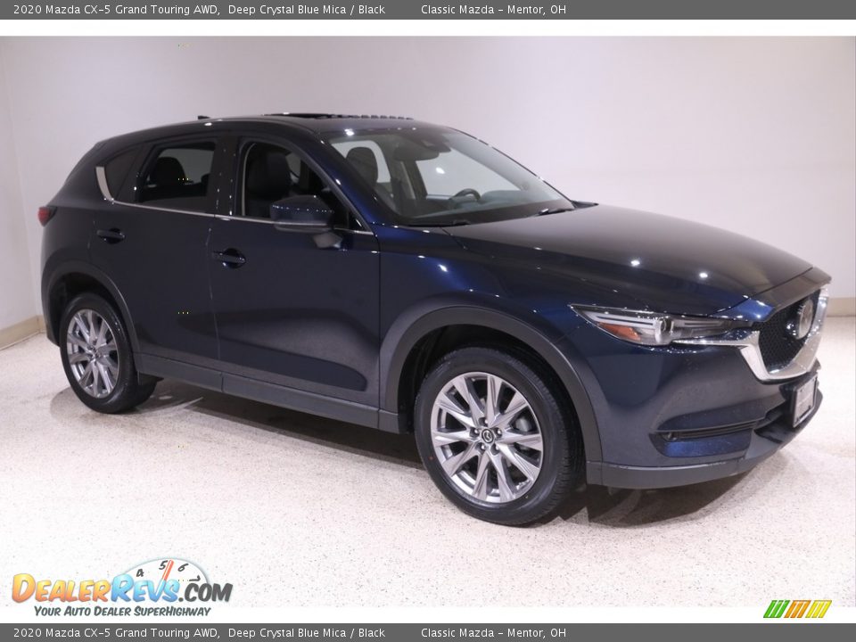 2020 Mazda CX-5 Grand Touring AWD Deep Crystal Blue Mica / Black Photo #1