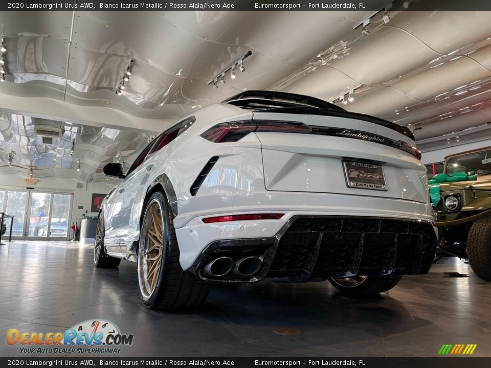 2020 Lamborghini Urus AWD Bianco Icarus Metallic / Rosso Alala/Nero Ade Photo #10