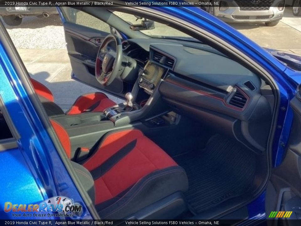 2019 Honda Civic Type R Agean Blue Metallic / Black/Red Photo #10