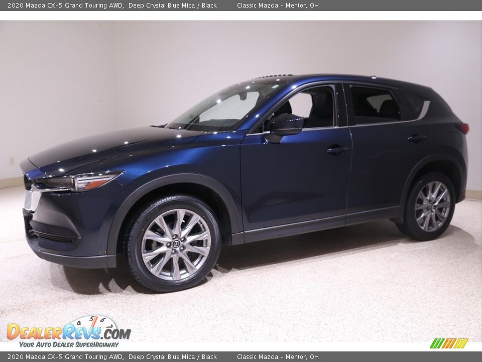 2020 Mazda CX-5 Grand Touring AWD Deep Crystal Blue Mica / Black Photo #3