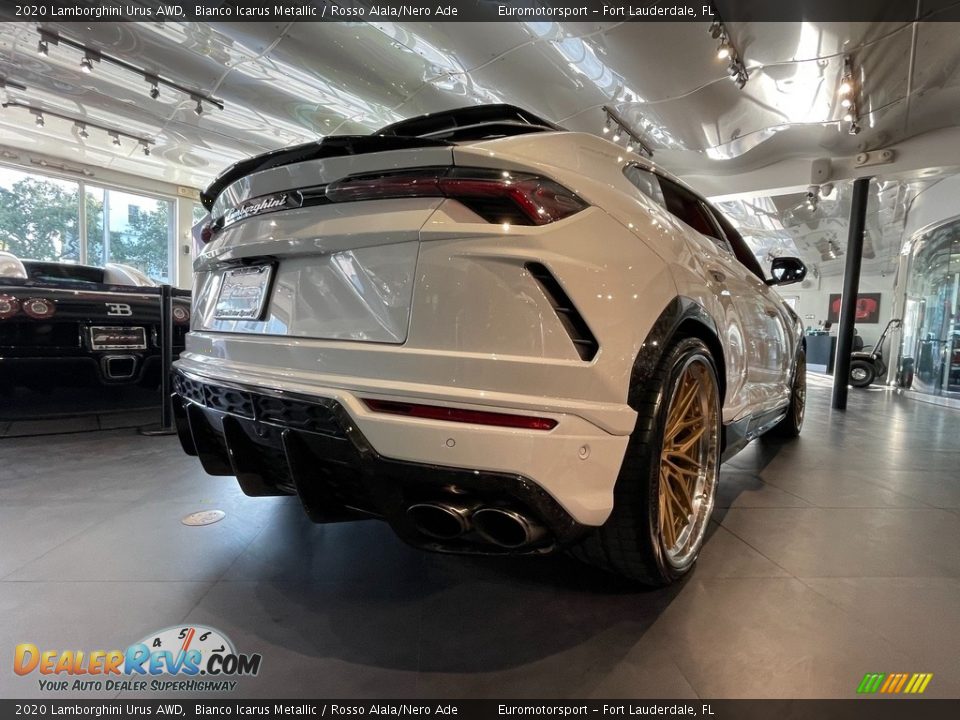 2020 Lamborghini Urus AWD Bianco Icarus Metallic / Rosso Alala/Nero Ade Photo #12