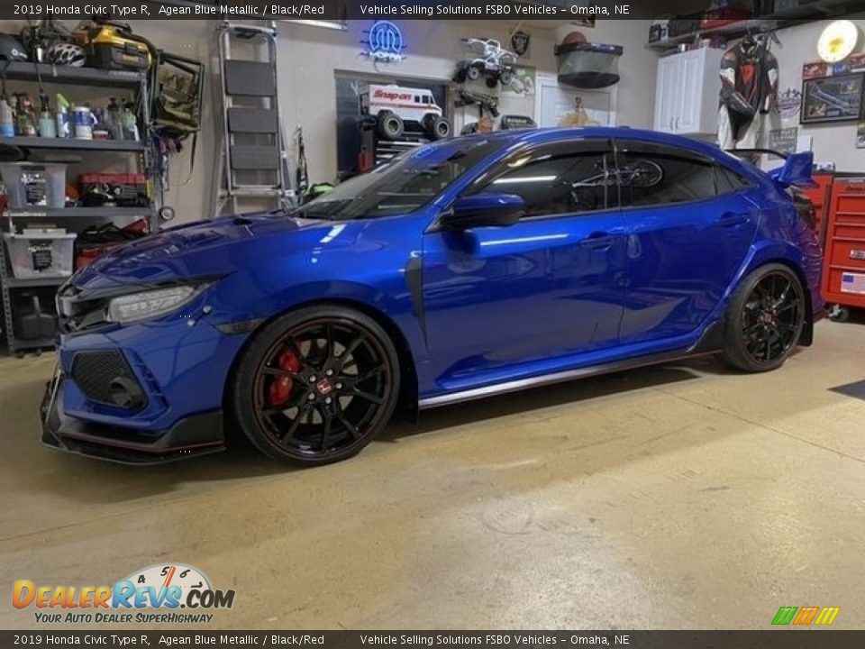 2019 Honda Civic Type R Agean Blue Metallic / Black/Red Photo #20