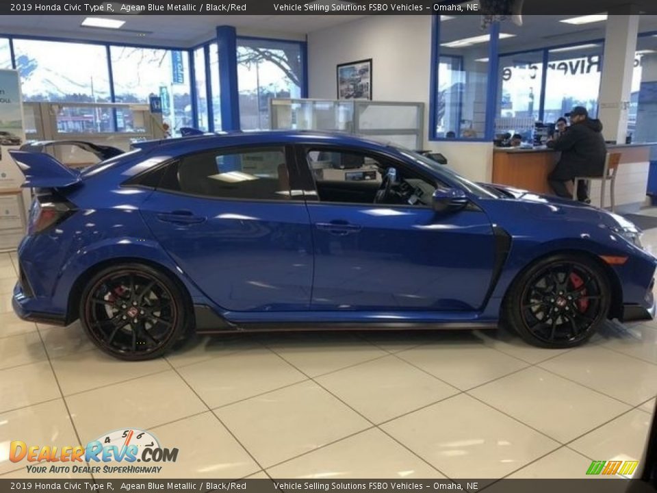 2019 Honda Civic Type R Agean Blue Metallic / Black/Red Photo #22