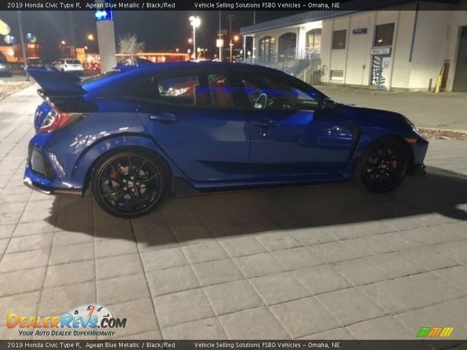 2019 Honda Civic Type R Agean Blue Metallic / Black/Red Photo #23