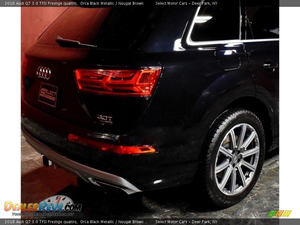 2018 Audi Q7 3.0 TFSI Prestige quattro Orca Black Metallic / Nougat Brown Photo #5