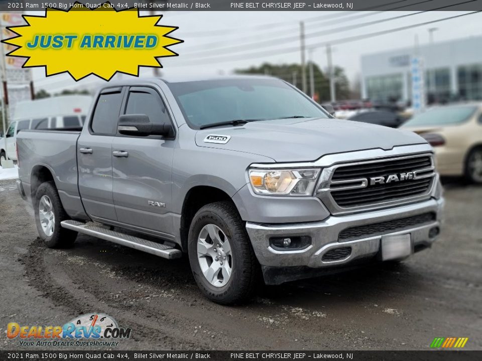 2021 Ram 1500 Big Horn Quad Cab 4x4 Billet Silver Metallic / Black Photo #1