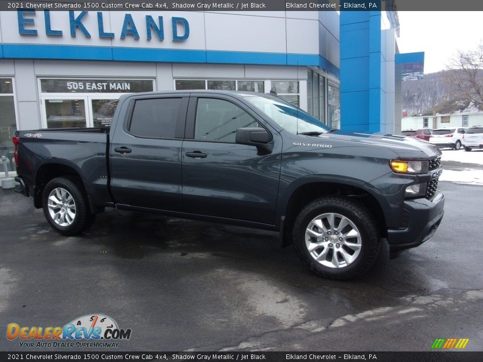 2021 Chevrolet Silverado 1500 Custom Crew Cab 4x4 Shadow Gray Metallic / Jet Black Photo #1