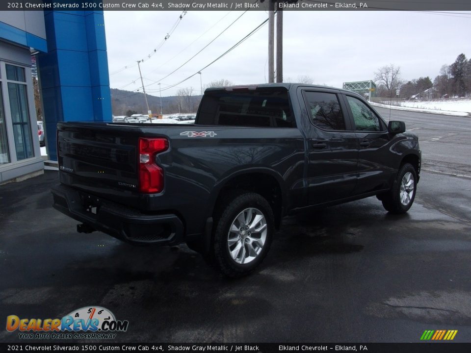 2021 Chevrolet Silverado 1500 Custom Crew Cab 4x4 Shadow Gray Metallic / Jet Black Photo #3