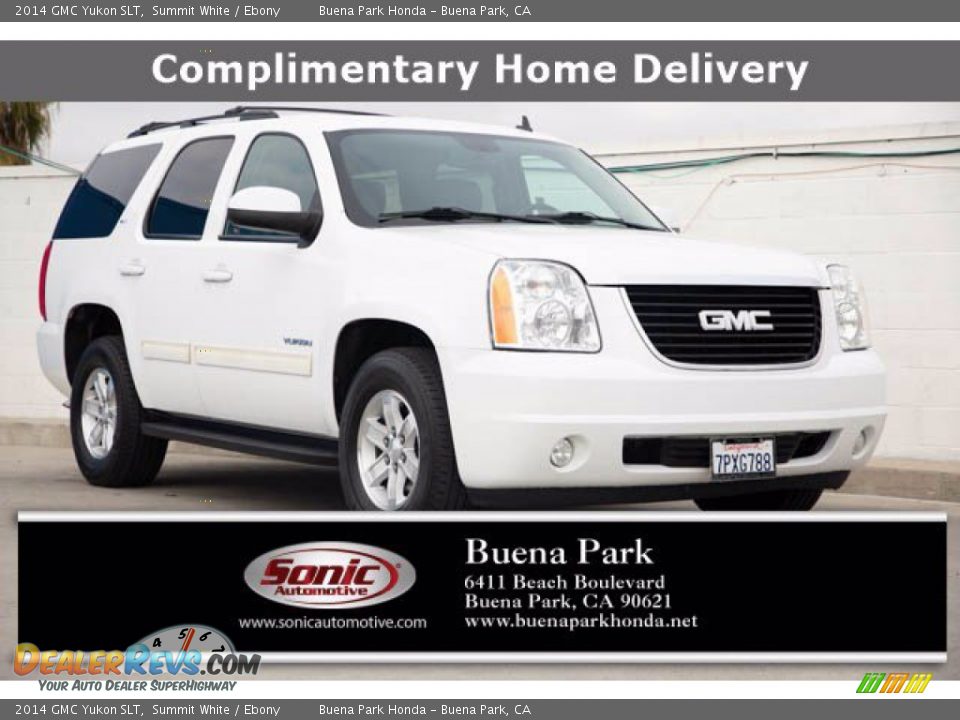 2014 GMC Yukon SLT Summit White / Ebony Photo #1