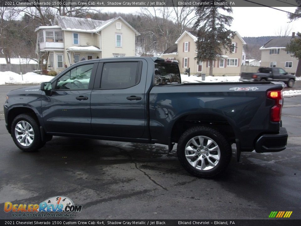 2021 Chevrolet Silverado 1500 Custom Crew Cab 4x4 Shadow Gray Metallic / Jet Black Photo #5