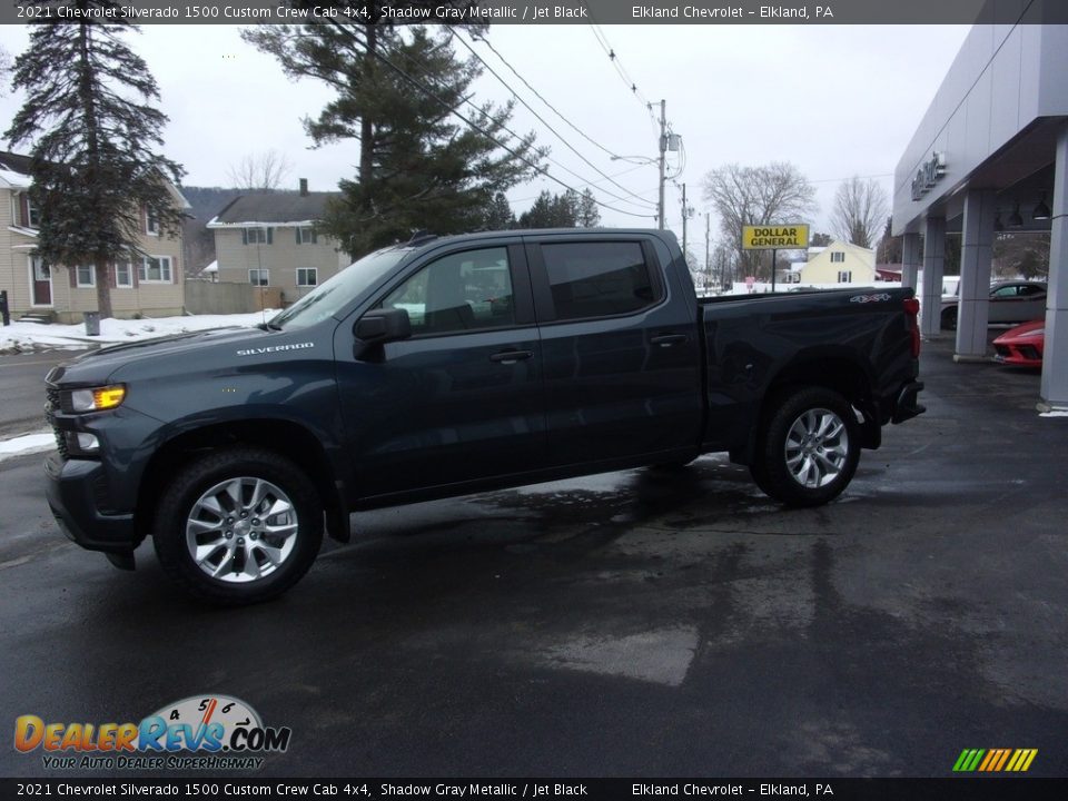 2021 Chevrolet Silverado 1500 Custom Crew Cab 4x4 Shadow Gray Metallic / Jet Black Photo #6