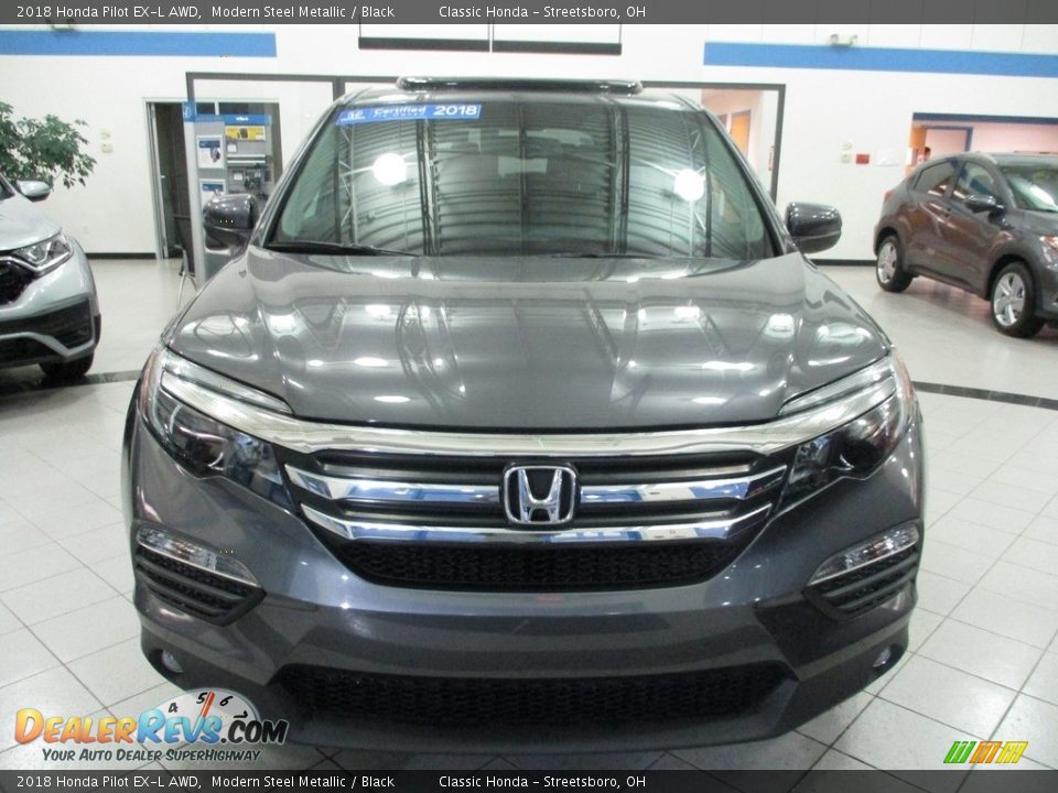 2018 Honda Pilot EX-L AWD Modern Steel Metallic / Black Photo #2