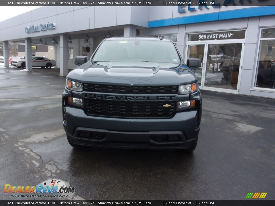 2021 Chevrolet Silverado 1500 Custom Crew Cab 4x4 Shadow Gray Metallic / Jet Black Photo #7