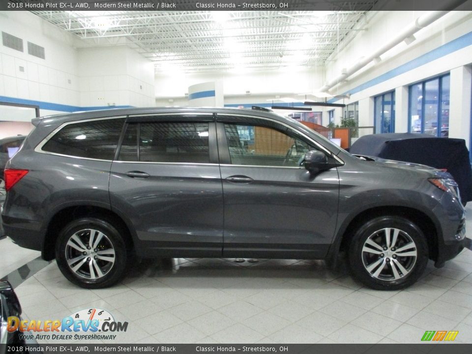 2018 Honda Pilot EX-L AWD Modern Steel Metallic / Black Photo #4