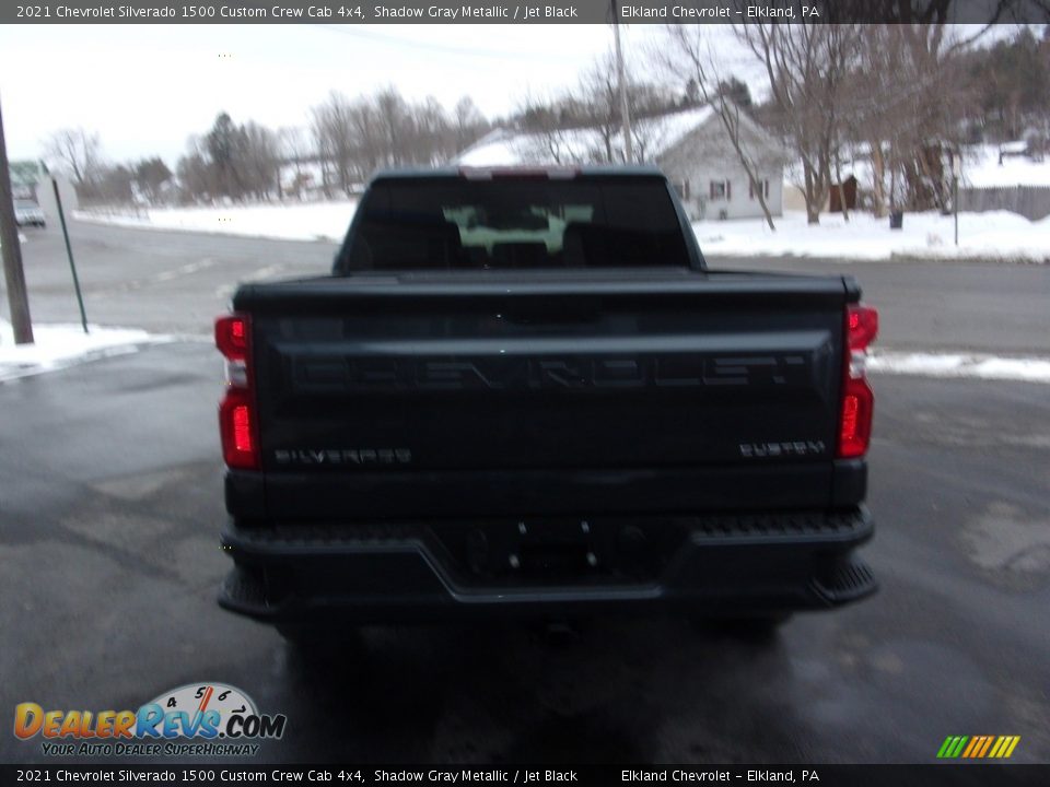 2021 Chevrolet Silverado 1500 Custom Crew Cab 4x4 Shadow Gray Metallic / Jet Black Photo #6