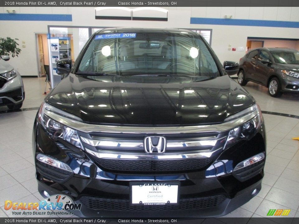 2018 Honda Pilot EX-L AWD Crystal Black Pearl / Gray Photo #2